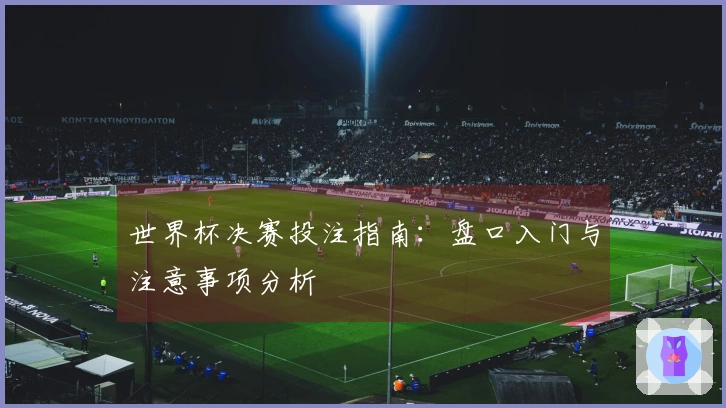 世界杯决赛投注指南：盘口入门与注意事项分析